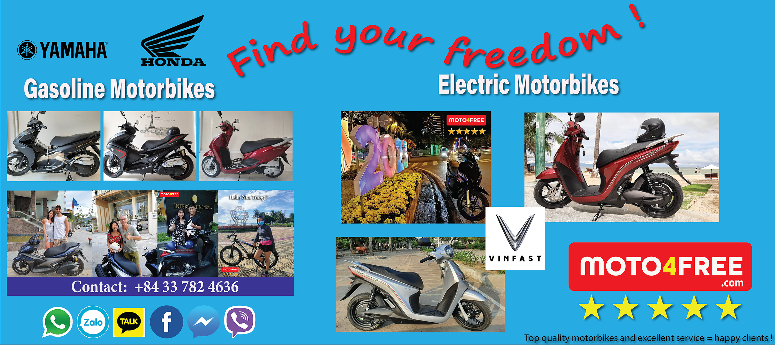 Quality Motorbike Rentals by Moto4free in Nha Trang