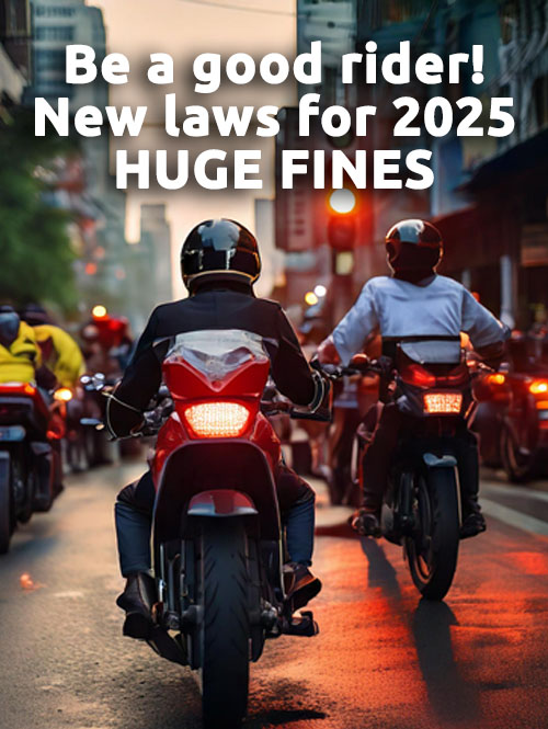 Be a good rider or receive a huge fine.